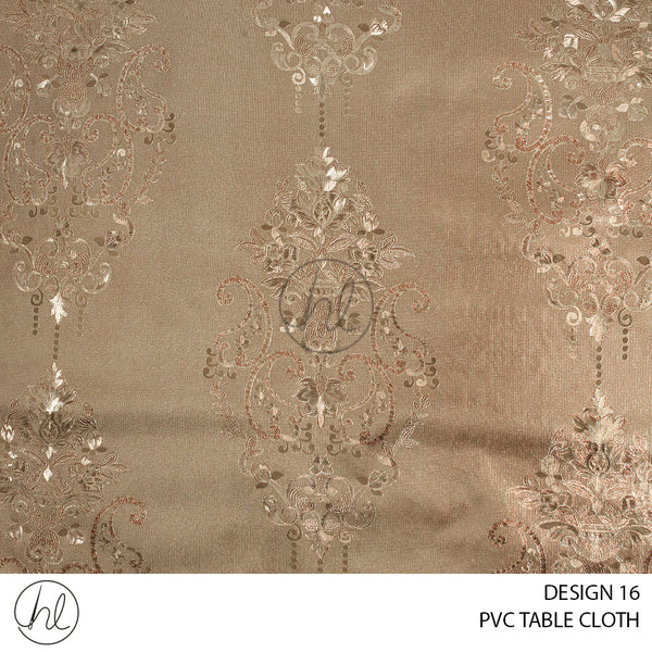 PVC TABLE CLOTH 4645 (DESIGN 16) (BRONZE) (140CM WIDE) PER M