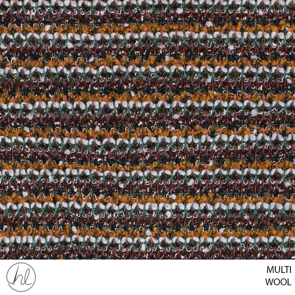 TWEED WOOL FABRIC (51) MULTI (150CM) PER M