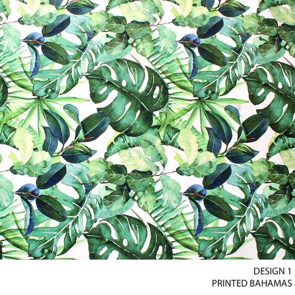 PRINTED BAHAMAS 140CM BOTTLE GREEN ROLL ROLL 001