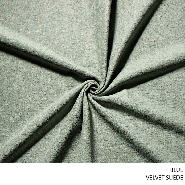 VELVET SUEDE 140CM WIDE BLUE ROLL ROLL 001