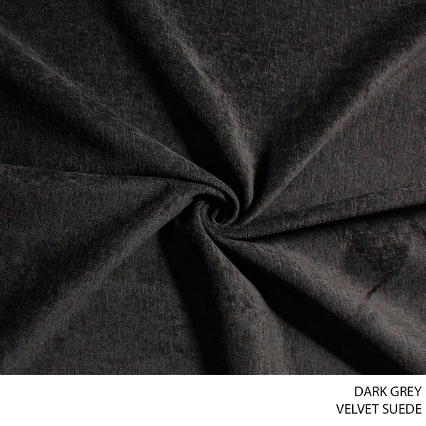 VELVET SUEDE 140CM WIDE D/GREY ROLL ROLL 001