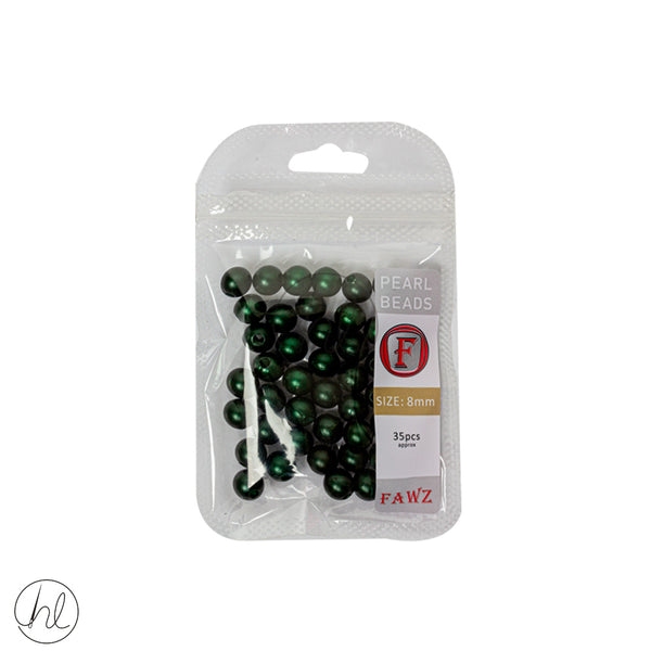 BEADS PEARL(8MM)	(PEARL D/GREEN)