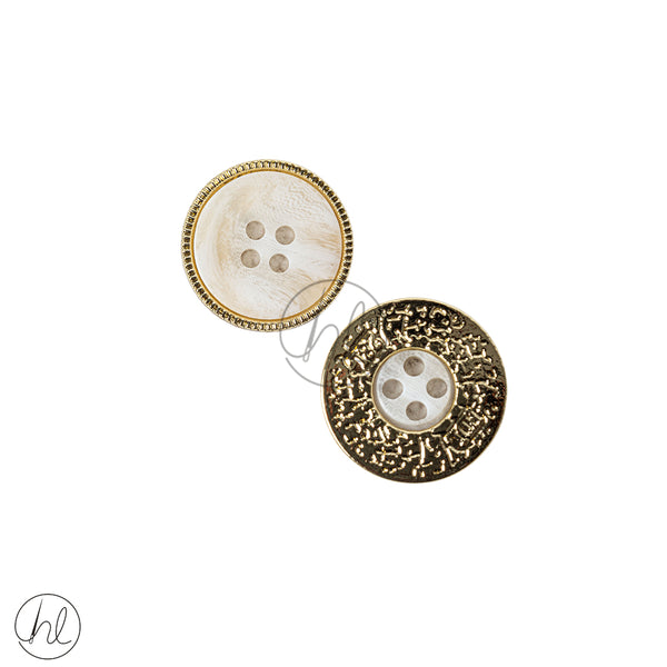 Buttons Fancy 28" H13 K02 0-45 Gold/Cream Free