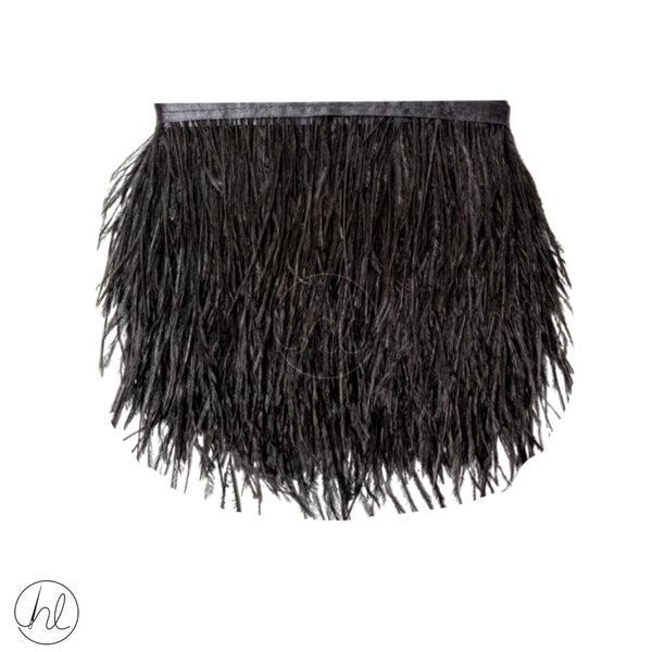 Ostrich Feathers   (20cm) (Black)