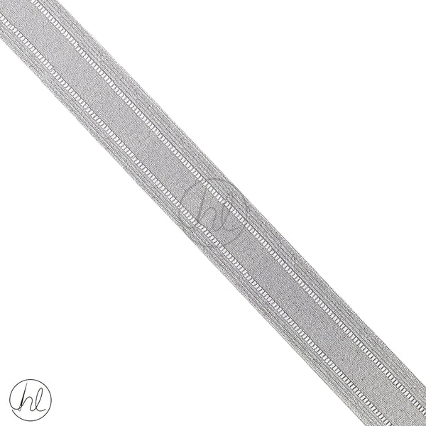 Ribbon Organza Stripe 25mm H8 Grey Free