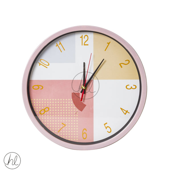 CLOCK WALL  550 (PINK AND BEIGE) ABY-3546