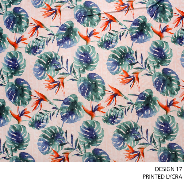 LYCRA PRINT FABRIC 150CM SEASHELL ROLL ROLL 003