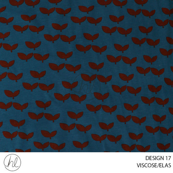 VISCOSE/ELAS (51) TEAL (150CM) PER M