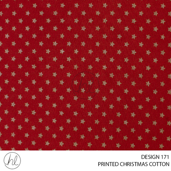 PRINTED CHRISTMAS COTTON (51) RED (145CM) PER M