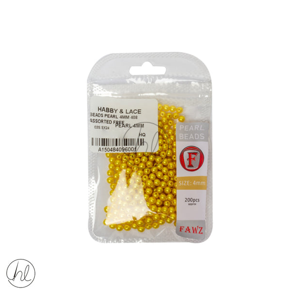 BEADS PEARL (4MM)	(PEARL YELLOW)