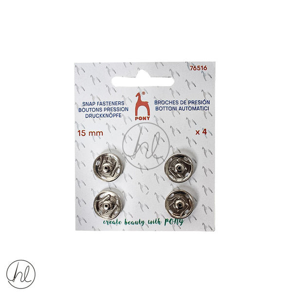 Pony Press Studs 7/15mm Silver  Free