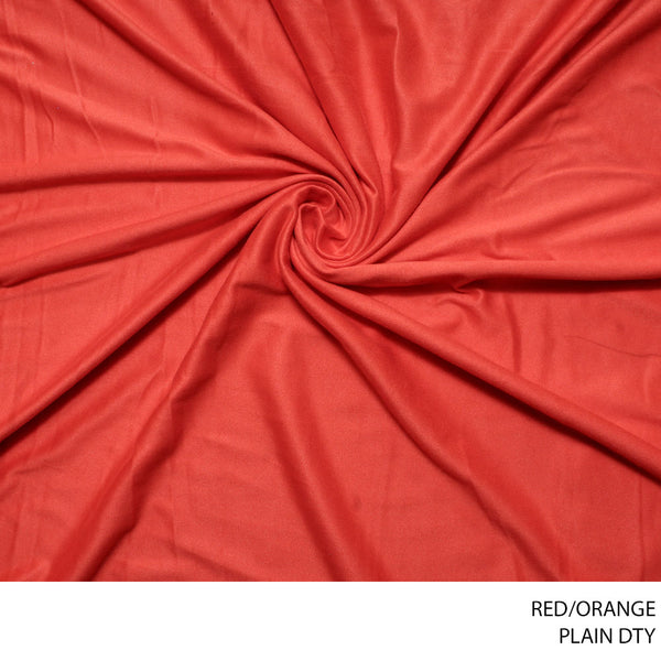 DTY PLAIN FABRIC 150CM RED/ORANGE