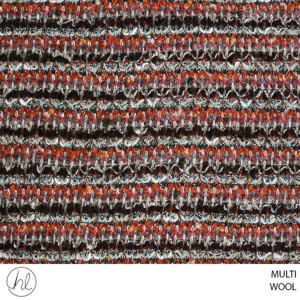 TWEED WOOL FABRIC (51) MULTI (150CM) PER M