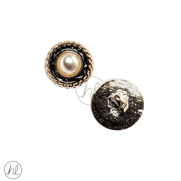 Buttons Fancy  (15mm)	(Blk/Cream)