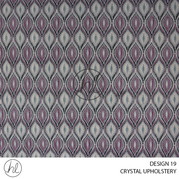 CRYSTAL UPHOLSTERY (L/GREY) (DESIGN 19) (140CM WIDE) PRICE PER M