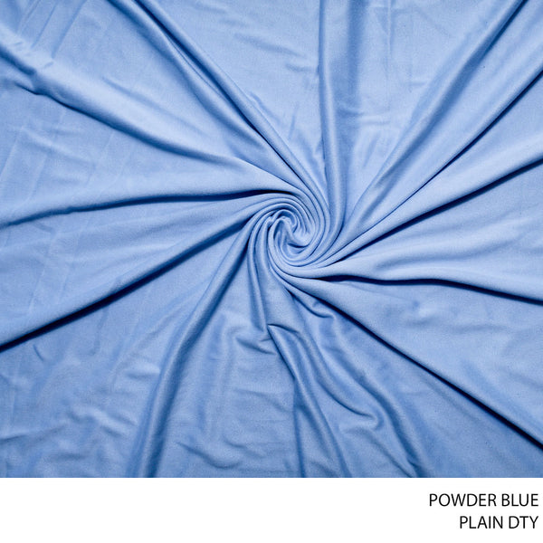 DTY PLAIN FABRIC 150CM POWDER BLUE