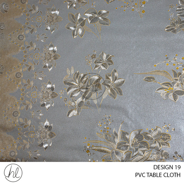 PVC TABLE CLOTH 4633 (DESIGN 19) (BROWN) (140CM WIDE) PER M