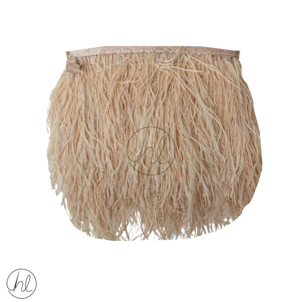 Ostrich Feathers   (20cm) (Beige)