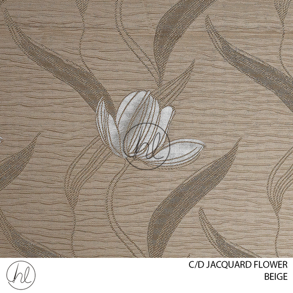 C/D Jacquard Flower (001 CP) (280cm) (Beige)