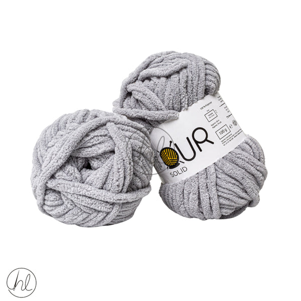 Elle Velour Solid 100G Grey Free