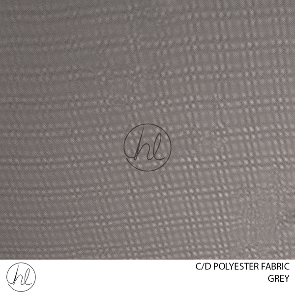 C/D Polyester Fabric (4372/4401 CP) (280cm) (Grey)