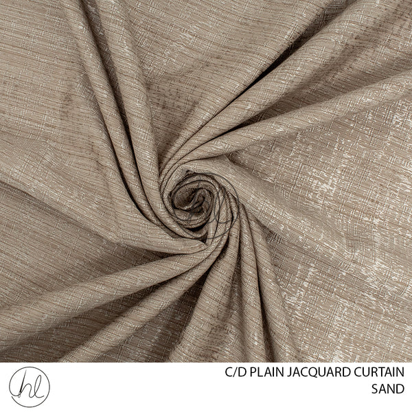 C/D Plain Jacquard Curtain	(678 CP)	(280cm)	(Sand)