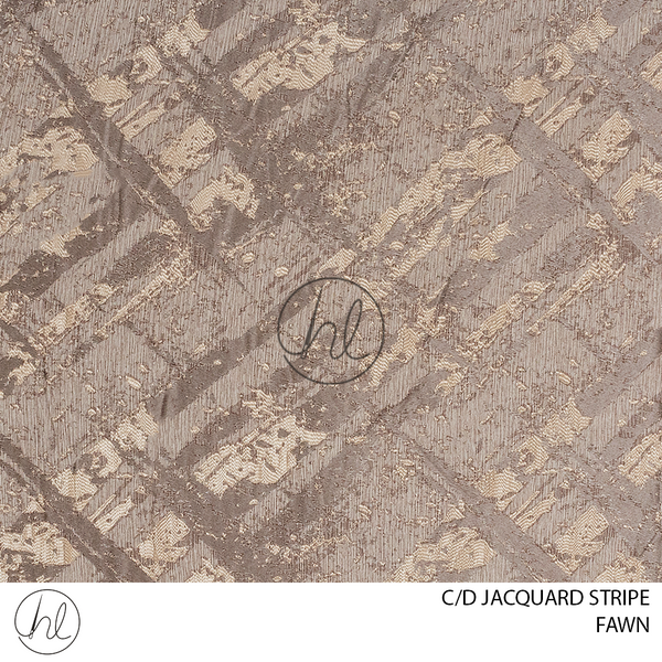 C/D Jacquard Stripe (529 CP)(280cm)(Fawn)