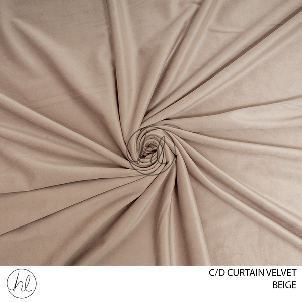 C/D Curtain Velvet (CP) (280cm) (Beige)