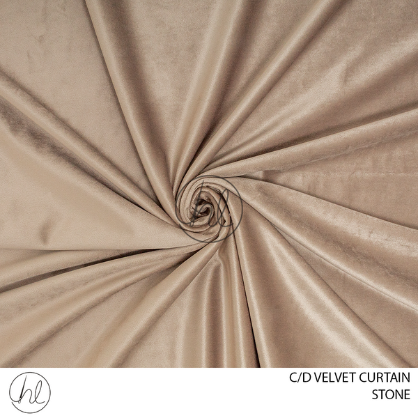 C/D Curtain Velvet (280cm) (Stone)