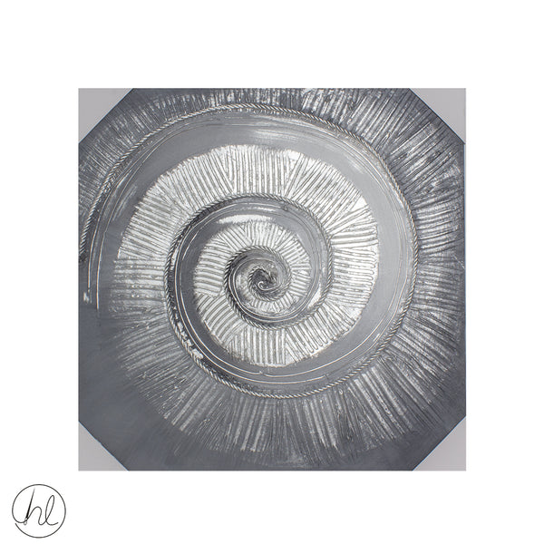 PAINTING CANVAS 550 60x60(SILVER SPIRAL) (ABY-4410)