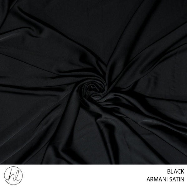 ARMANI SATIN (781) BLACK (150CM) PER M