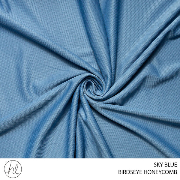 Birdseye Honeycomb (275) Sky Blue (150cm) Per M