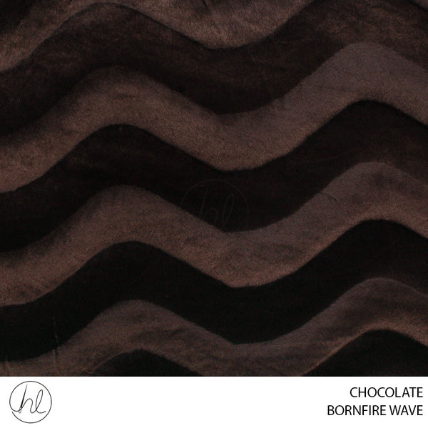 BONFIRE WAVE (51) CHOCOLATE (150CM) PER M