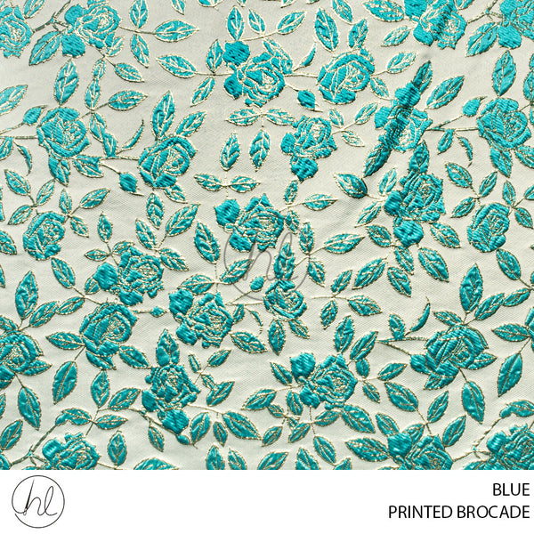 Printed Brocade (56) Blue (150cm) Per M