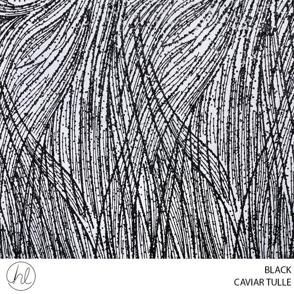 CAVIAR TULLE (781) BLACK (130CM) PER M
