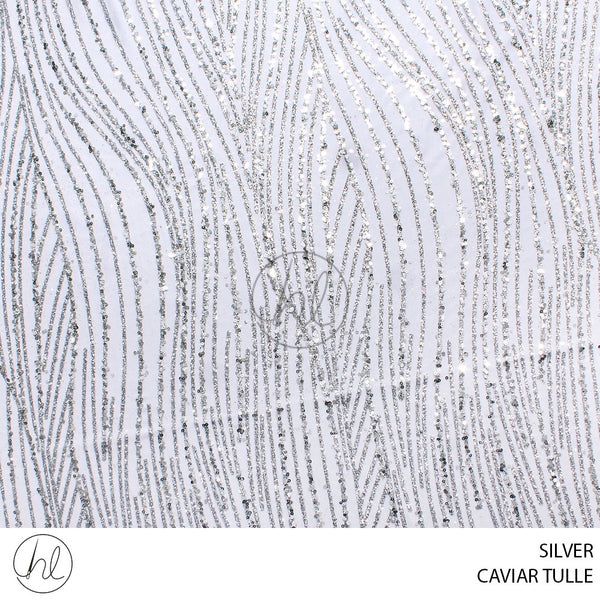 CAVIAR TULLE (781) SILVER (150CM) PER M