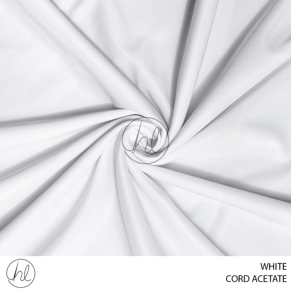 CORD ACETATE (781) WHITE (150CM) PER M