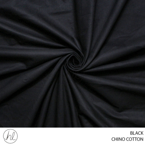 CHINO COTTON (55) BLACK (150CM) PER M