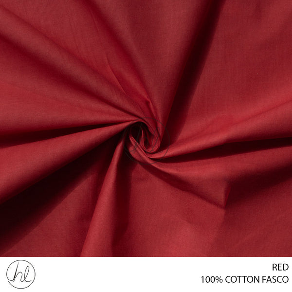 100% Cotton Fasco (56) Red (90cm) Per M