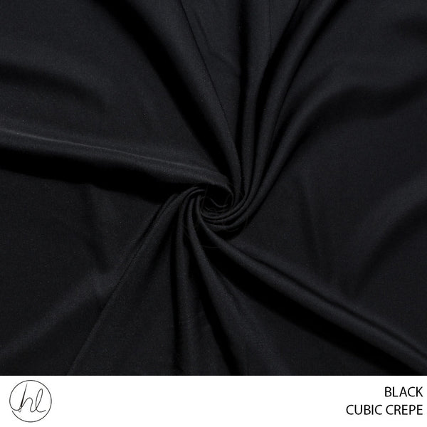 Cubic Crepe (56) Black (150cm) Per M