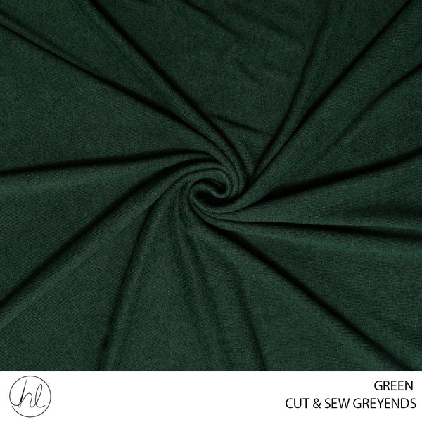 Cut & Sew Greyends (56) Green (150cm) Per M