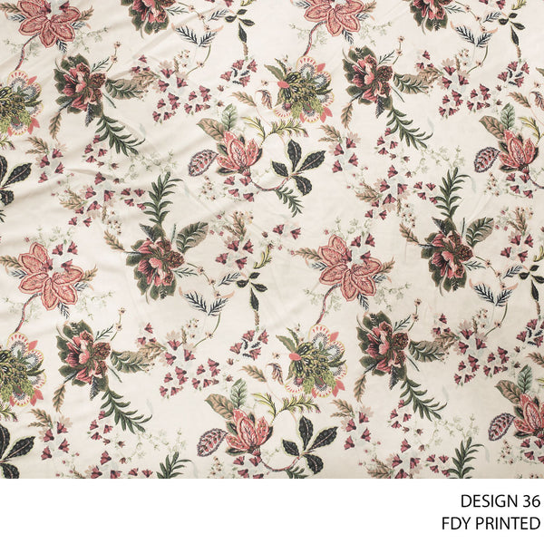 FDY PRINTED FABRIC 150CM SEASHELL ROLL ROLL 001