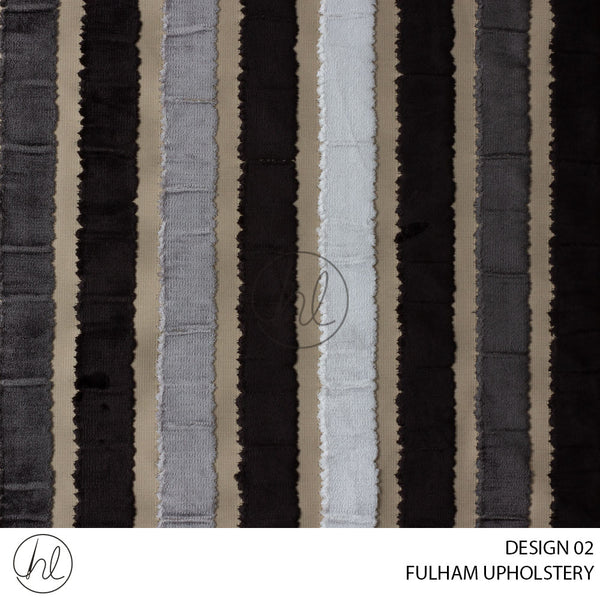 FULHAM UPHOLSTERY 54 (DESIGN 02) (CHARCOAL) (140CM WIDE) PER M  (BUY 20M OR MORE AT R79,99 PER M)
