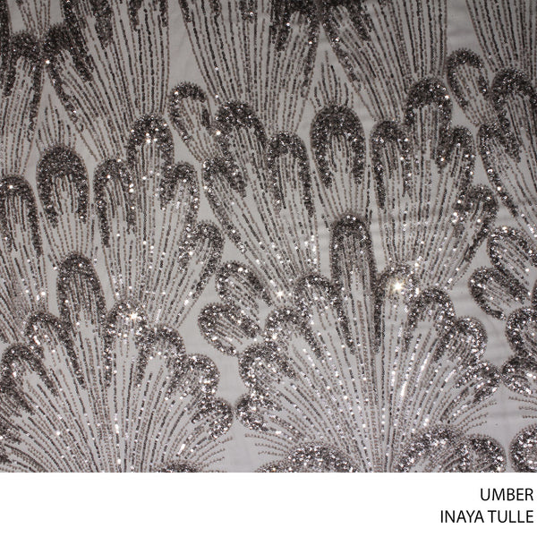 INAYA FABRIC 140CM UMBER ROLL ROLL 001