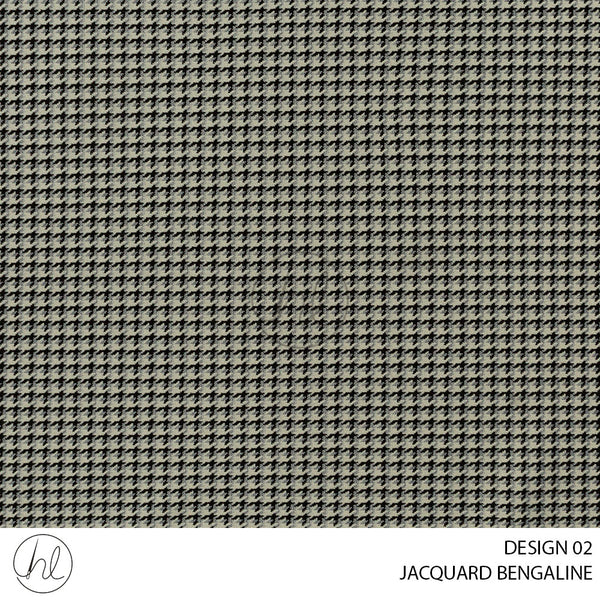 JACQUARD BENGALINE HOUNDSTOOTH (51) SILVER (150CM) PER M