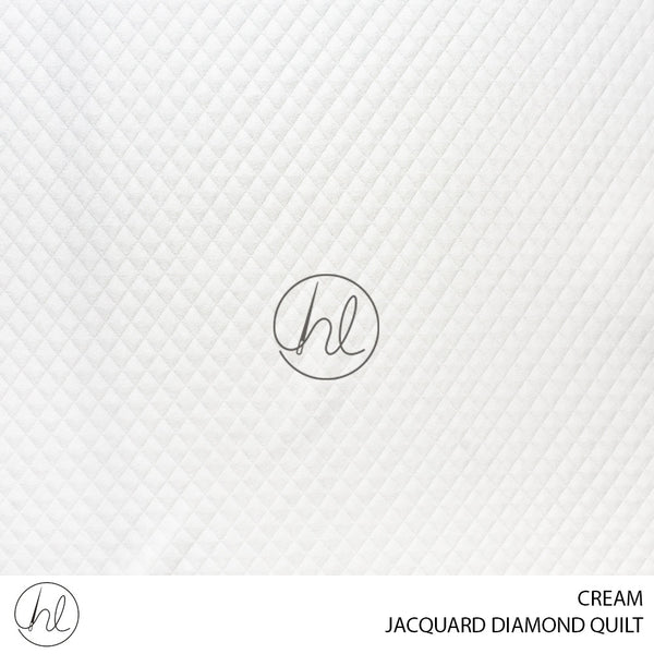 Jacquard Diamond Quilt (56) Cream (150cm) Per M