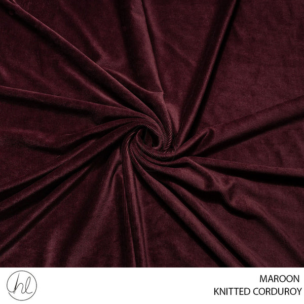 Knitted Corduroy (56) Maroon (150cm) Per M