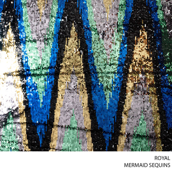 SEQUINCE MERMAID FABRIC 140CM ROYAL ROLL ROLL 001