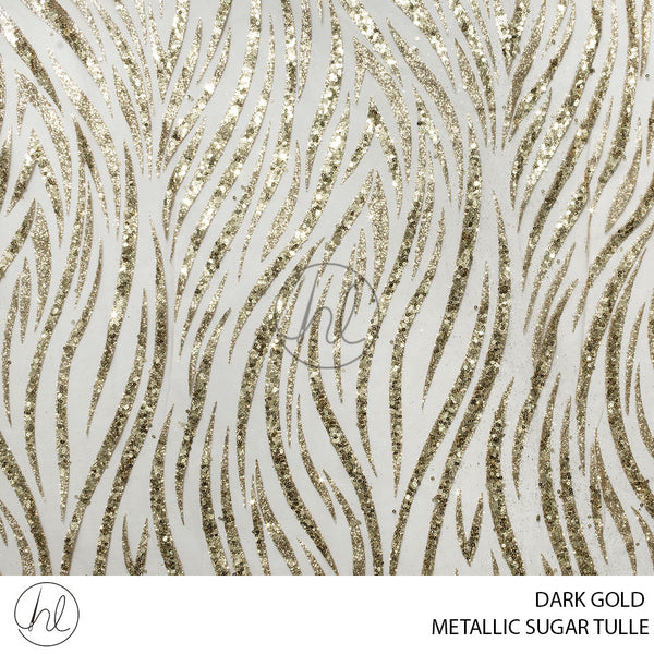 Metallic Sugar Tulle (53) Dark Gold (140cm) Per M