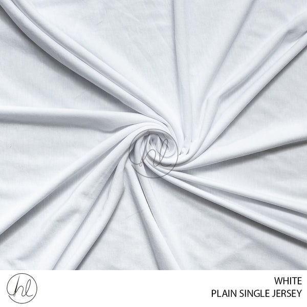 Plain Single Jersey (932) White  (150cm) Per m